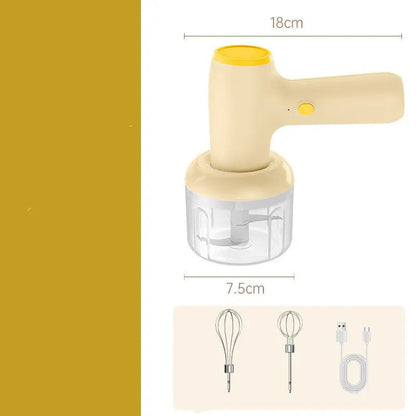 2 In 1 Electric Garlic Chopper USB Rechargeable Vegetable Chili Meat Ginger Masher Handheld Multipurpose Kitchen Gadgets Advibe Studio