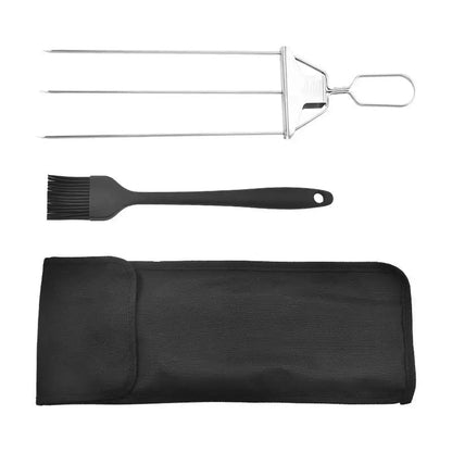 3-Prong Skewer Stick Needles Kebab 3 Way Forks Stainless Steel Barbecue Grill Fork Household BBQ Non-stick Advibe Studio