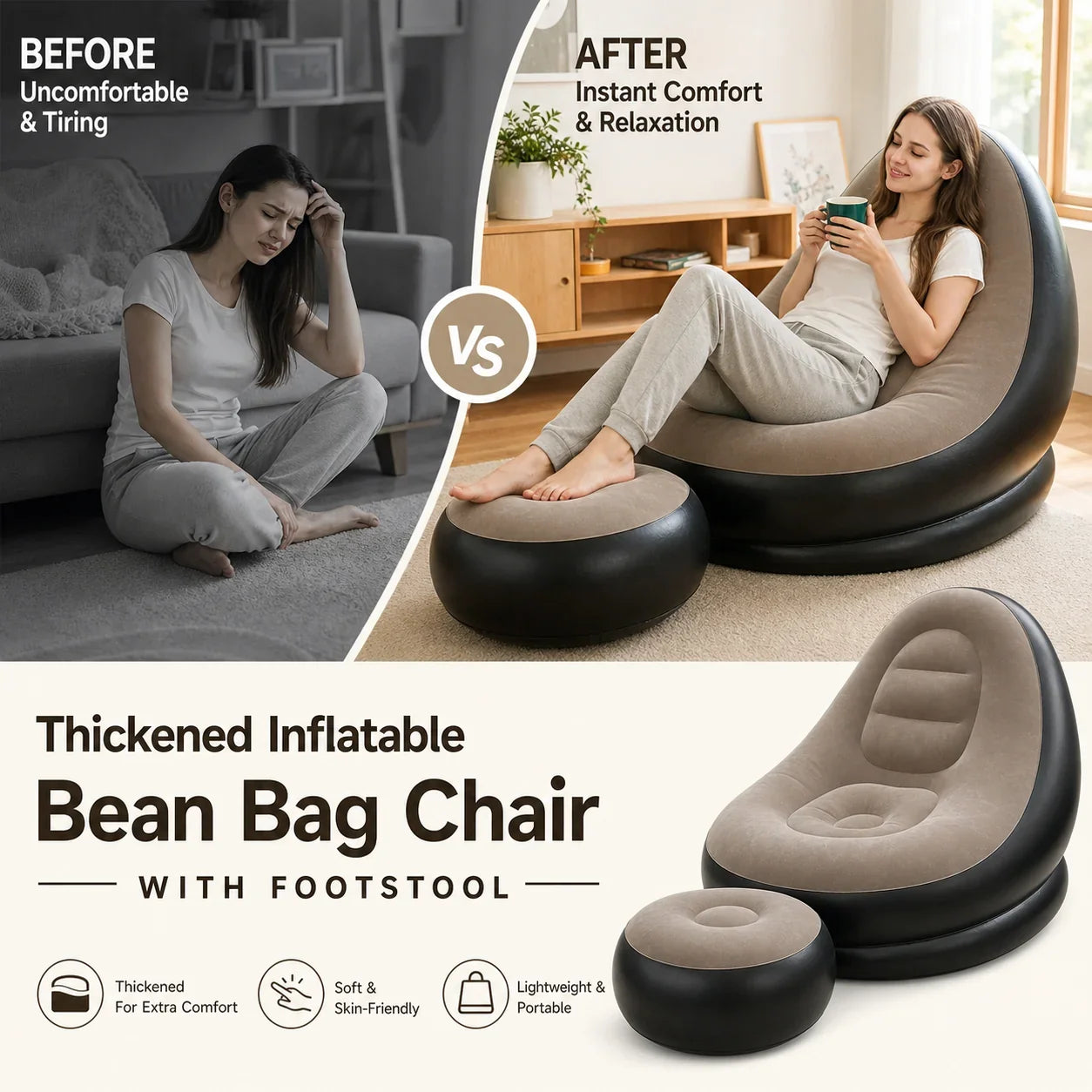 CozyFloat™ Air Sofa with Footrest