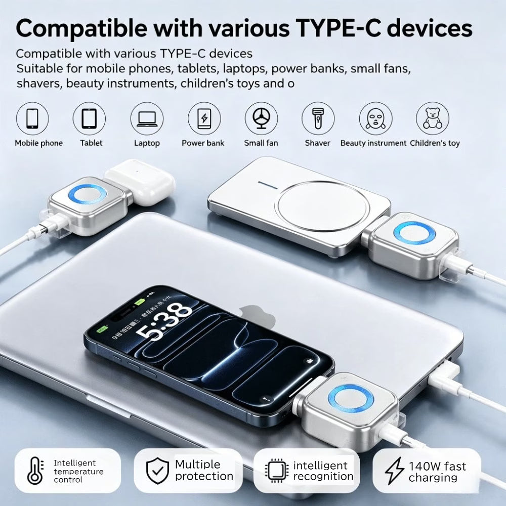 SmartCharge Pro Auto Disconnect 140W Fast Charging Adapter