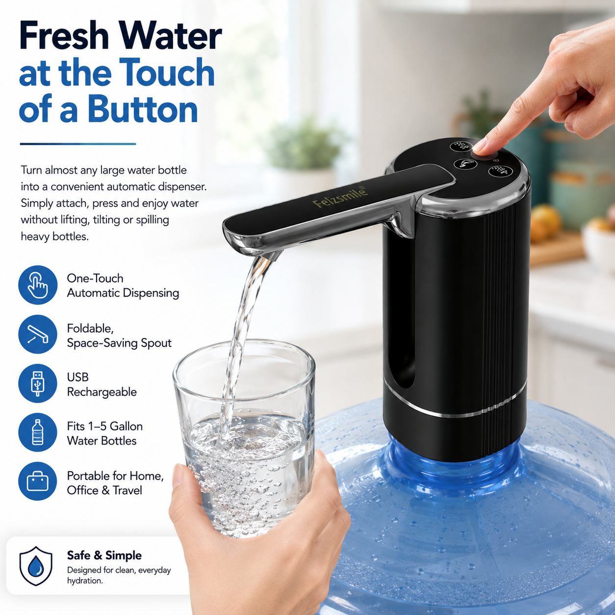AquaFlow Pro Automatic Water Dispenser