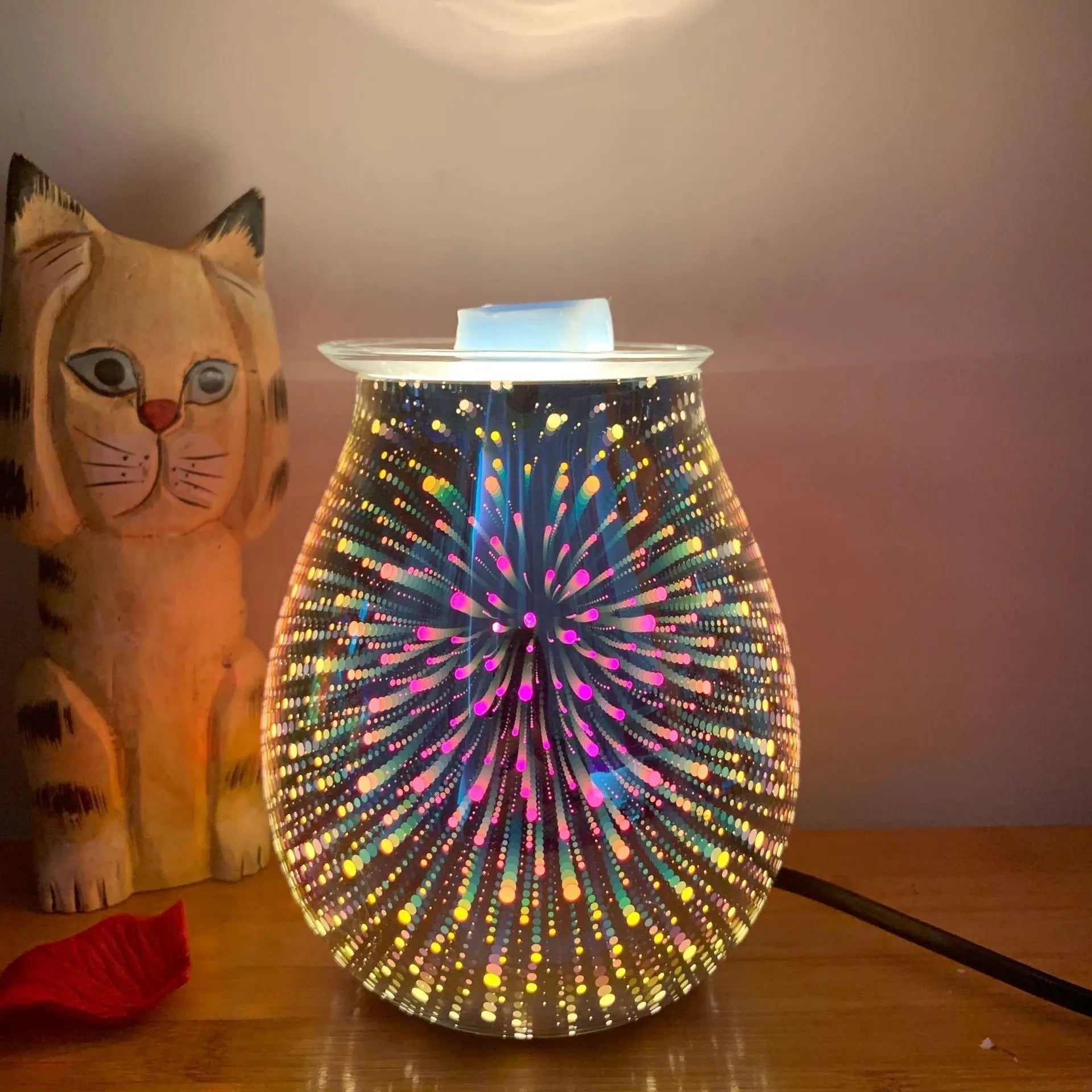 Air Humidifier  Fireworks Cool Home Mist Humidifier Aroma Diffuser Glass Vase Mist Maker Advibe Studio