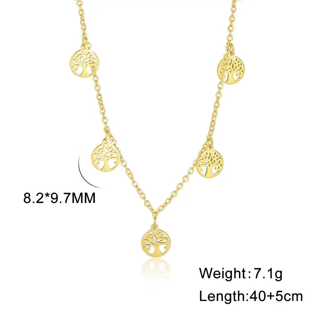 Curved Tree Fashion Simple Stainless Steel Necklace Advibe Studio