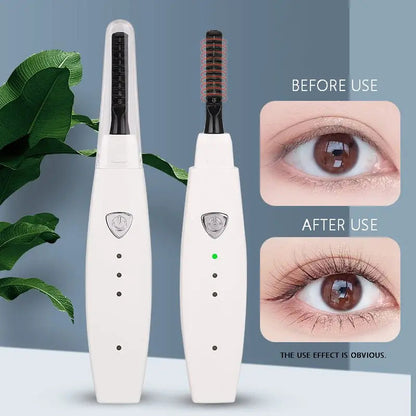 Electric Heated Eyelash Curler USB Rechargeable Eyelashes Curler Quick Heating Natural Eyelash Curler Long Lasting Makeup Tools Advibe Studio