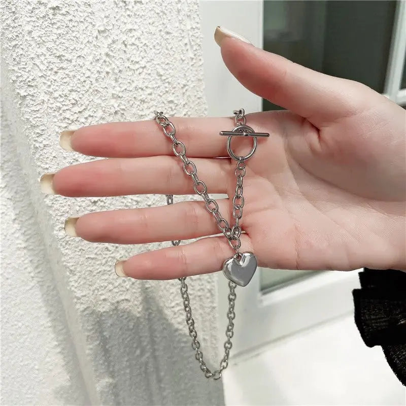Fashion Jewelry Women's Vintage Love Heart Pendant Necklace Advibe Studio